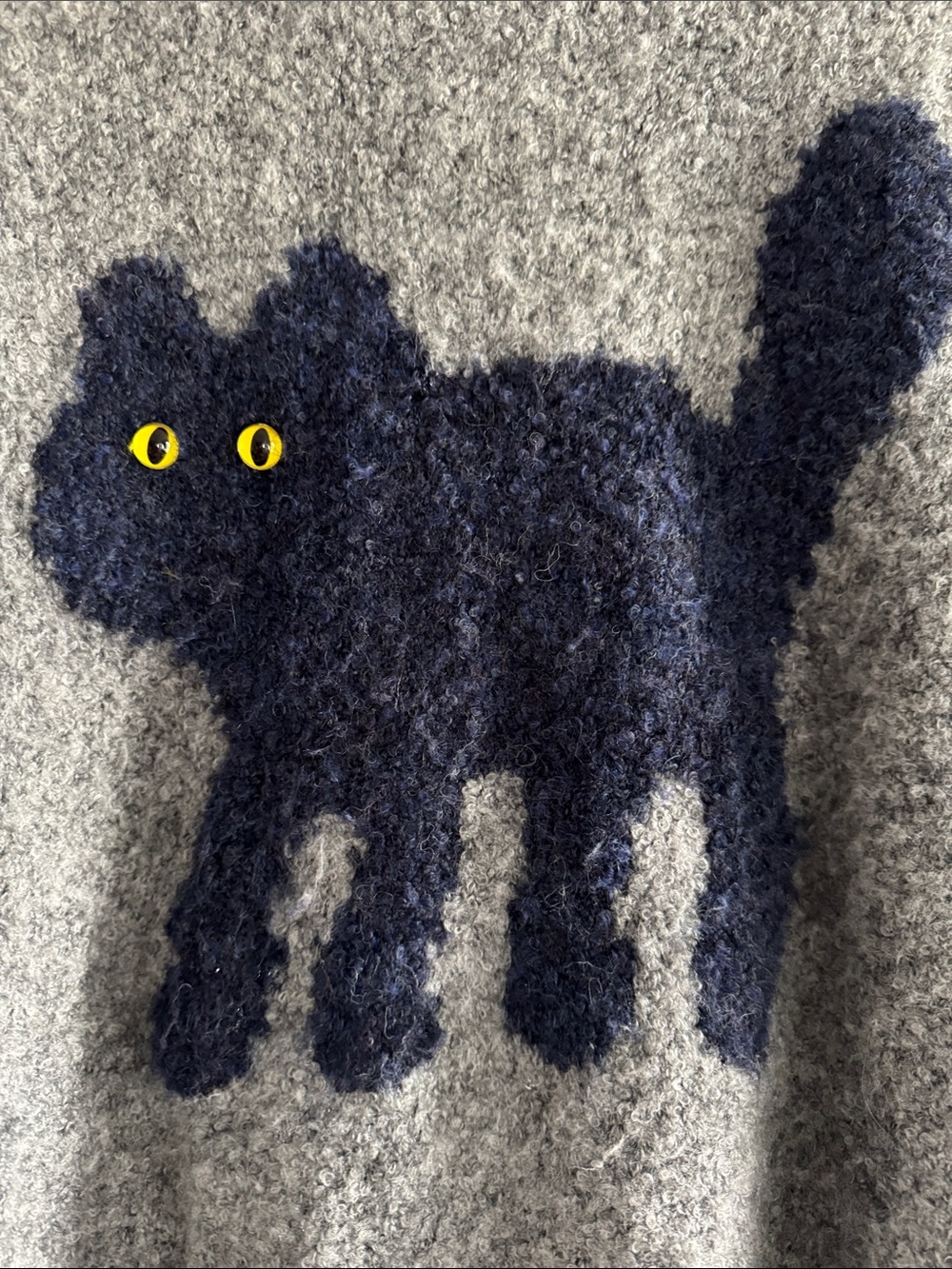 Cider Fuzzy Black Cat Sweater - Picture 2 of 4